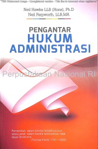 Image of Pengantar hukum administrasi