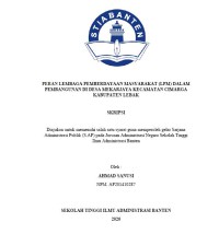 Image of PERAN LEMBAGA PEMBERDAYAAN MASYARAKAT (LPM) DALAM PEMBANGUNAN DI DESA MEKARJAYA KECAMATAN CIMARGA KABUPATEN LEBAK