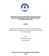 Image of PENGARUH PERILAKU RENTENIR TERHADAP MINAT MELAKUKAN PINJAMAN OLEH PARA PEDAGANG DI PASAR PANDEGLANG
