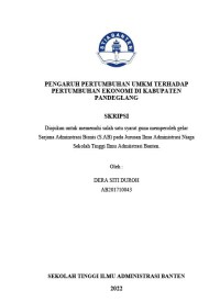 Image of PENGARUH PERTUMBUHAN UMKM TERHADAP PERTUMBUHAN EKONOMI DI KABUPATEN PANDEGLANG