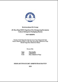 Image of Kewirausahaan DA Groups (Jl. Raya Rego KM 04 Jagarhayu Desa Kaungcaang Kecamatan Cadasari Kabupaten Pandeglang Banten)