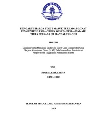 Image of Pengaruh Harga Tiket Masuk Terhadap Minat Pengunjung Pada Objek Wisata DEMA (DM) Air Tirta Persada Di Mandalawangi
