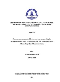 Image of PELAKSANAAN PENGAWASAN PERPANJANGAN IZIN TRAYEK ANGKUTAN PERKOTAAN OLEH DINAS PERHUBUNGAN KABUPATEN LEBAK