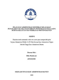 Image of PELAYANAN ADMINISTRASI SERTIFIKAT KELAYAKAN PENGOLAH SECARA ONLINE BIDANG PENINGKATAN DAYA SAING DI DINAS KELAUTAN DAN PERIKANAN PROVINSI BANTEN