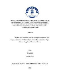 Image of TINGKAT PENYERAPAN BERAS SEJAHTERA(RASTRA) BAGI RUMAH TANGGA MISKIN DI DESA RANCAPINANG KECAMATAN CIMANGGU KABUPATEN. PANDEGLANG TAHUN 2018