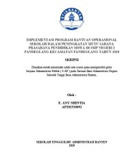 Image of IMPLEMENTASI PROGRAM BANTUAN OPERASIONAL SEKOLAH DALAM PENINGKATAN MUTU SARANA PRASARANA PENDIDIKAN SISWA DI SMP NEGERI 1 PANDEGLANG KECAMATAN PANDEGLANG TAHUN 2018