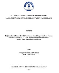Image of PELAYANAN PERIZINAN DAN NON PERIZINAN MALL PELAYANAN PUBLIK DI KABUPATEN PANDEGLANG
