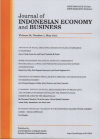 Image of JOURNAL OF INDONESIAN ECONOMY AND BUSINESS