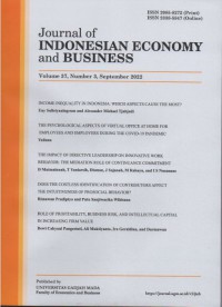 Image of JOURNAL OF INDONESIAN ECONOMY AND BUSINESS