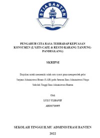 Image of PENGARUH CITA RASA TERHADAP KEPUASAN KONSUMEN (L’GITS CAFE & RESTO KARANG TANJUNG-PANDEGLANG)