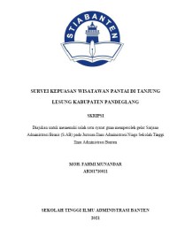 Image of Survei Kepuasan Wisatawan Pantai di Tanjung Lesung Kabupaten Pandeglang