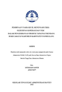 Image of PEMBINAAN USAHA KECIL MENENGAH (UKM) OLEH DINAS KOPERASI DAN UKM DALAM PENGEMBANGAN PRODUK TAPAI PACURENDANG DI  ECAMATAN KADUHEJO KABUPATEN PANDEGLANG