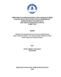 Image of IMPLEMENTASI PROGRAM KELUARGA HARAPAN (PKH) DALAM UPAYA PENANGGULANGAN KEMISKINAN DI KELURAHAN PAGADUNGAN KECAMATAN KARANGTANJUNG TAHUN 2017