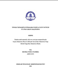 Image of TINGKAT KEMAMPUAN PEMASARAN OLEH ACCOUNT OFFICER PT. PNM CABANG MALINGPING
