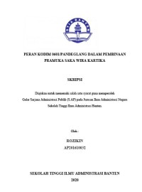 Image of PERAN KODIM 0601/PANDEGLANG DALAM PEMBINAAN PRAMUKA SAKA WIRA KARTIKA