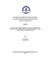 Image of PELAKSANAAN PEMBANGUNAN DESA KUMPAY KECAMATAN BANJARSARI KABUPATEN LEBAK TAHUN ANGGARAN 2018
