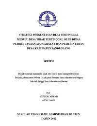 Image of STRATEGI PENGENTASAN DESA TERTINGGAL MENUJU DESA TIDAK TERTINGGAL OLEH DINAS PEMBERDAYAAN MASYARAKAT DAN PEMERINTAHAN DESA KABUPATEN PANDEGLANG