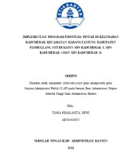Image of IMPLEMENTASI PROGRAM INDONESIA PINTAR DI KELURAHAN KADUMERAK KECAMATAN KARANGTANJUNG KABUPATEN PANDEGLANG (STUDI KASUS SDN KADUMERAK 1, SDN KADUMERAK 4 DAN SDN KADUMERAK 6)
