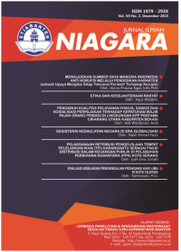Image of Jurnal Ilmiah Niagara Vol. VII No. 2, Desember 2015