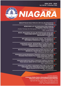 Image of Jurnal Ilmiah Niagara Vol. VIII No. 2, Desember 2016